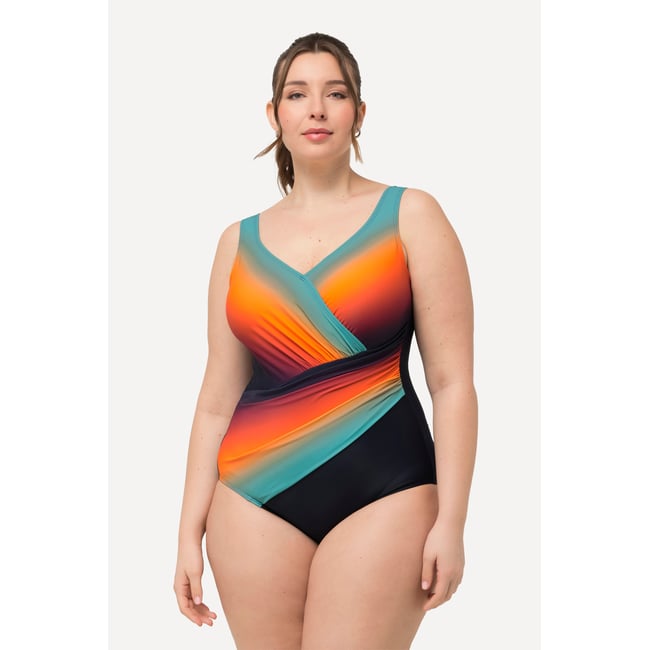 Maillot de bain à bonnets souples. Dégradé marine <span itemprop=