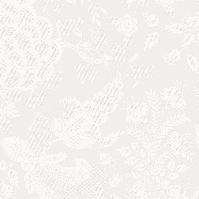 Serviette métis lin & coton antitache MILLE GIVERNY blanc <span itemprop=