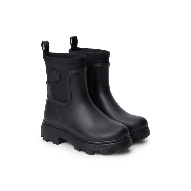 Bottines de pluie noir <span itemprop=