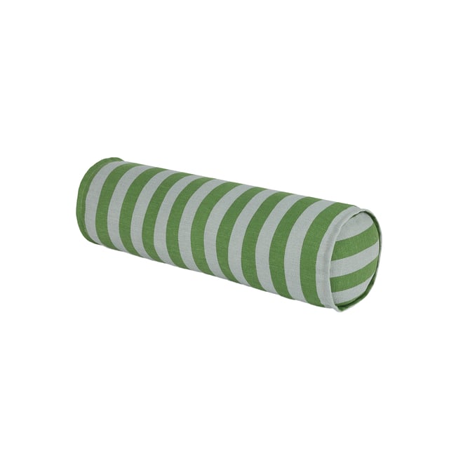 Coussin traversin VIBES rayures vert / bleu <span itemprop=