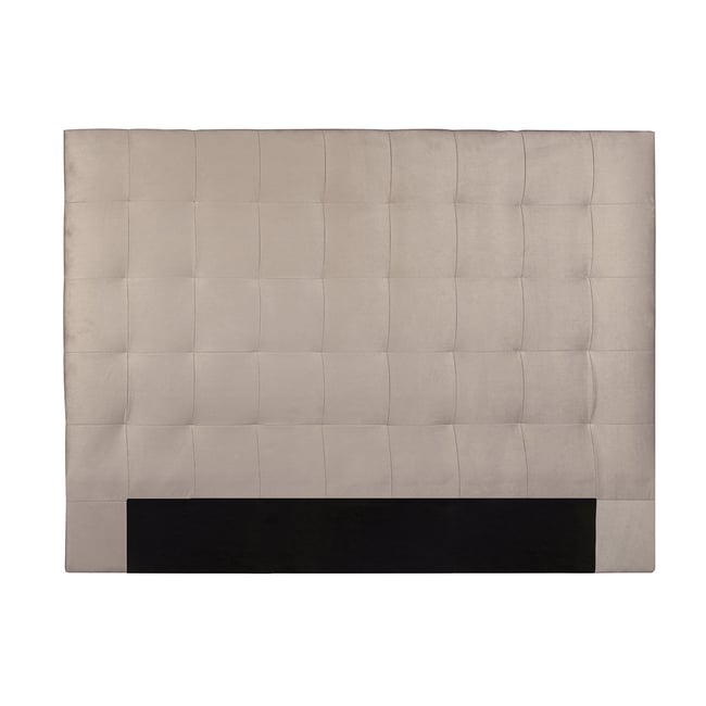 Tête de lit capitonnée L180 cm HALCIONA Couleur taupe <span itemprop=