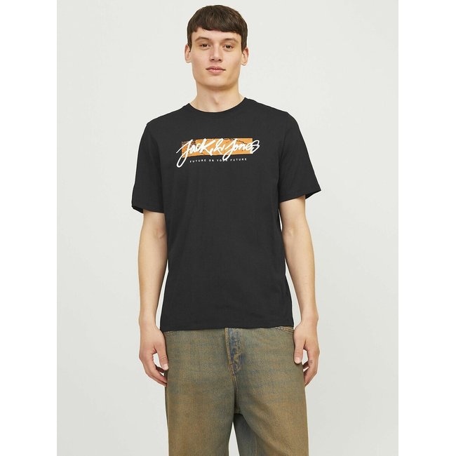 T-shirt col rond noir JACK & JONES