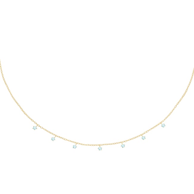 Collier en argent 925, zircons, SILVER - LA PETITE STORY