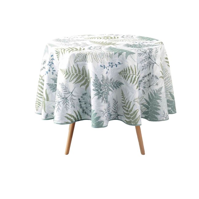 Nappe ronde Feuille de miraline vert <span itemprop=