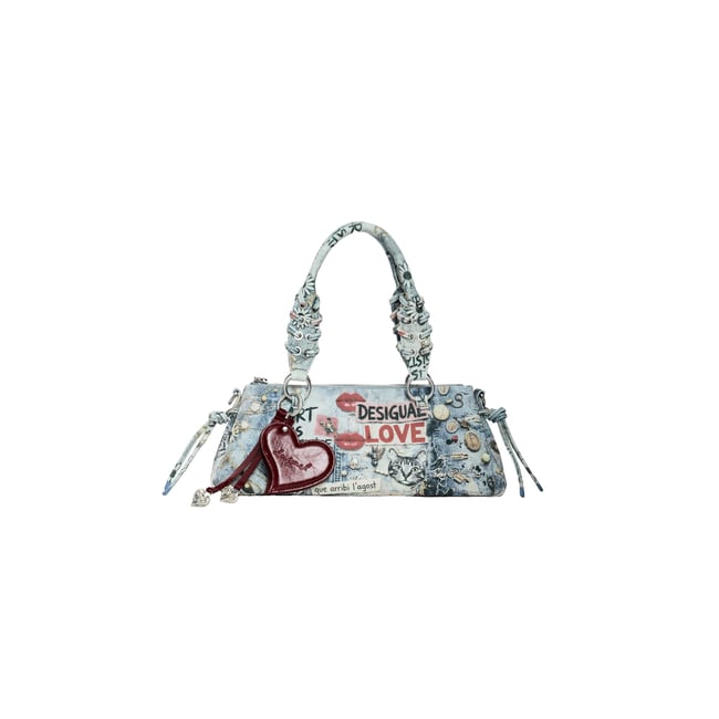 Sac imprimé moyen bleu clair <span itemprop=