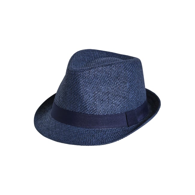 Panama aspect paille bleu <span itemprop=