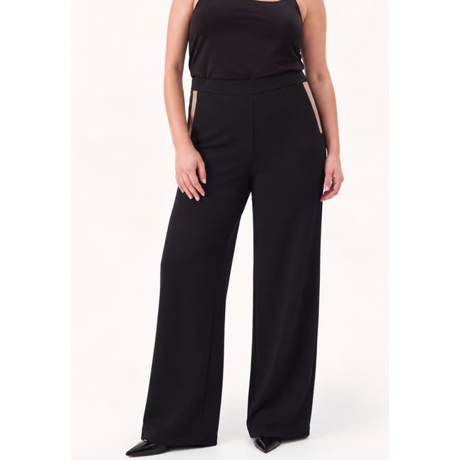 Pantalon Flare Fit noir <span itemprop=