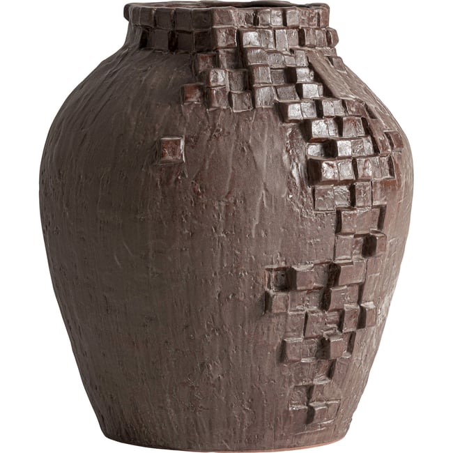 Vase contemporain en céramique Couleur marron <span itemprop=