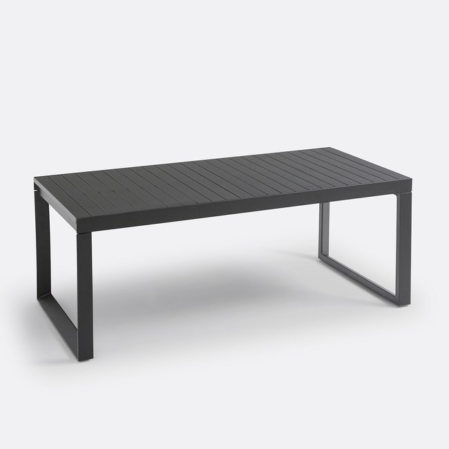 Table de jardin extensible en aluminium, Zory noir <span itemprop=