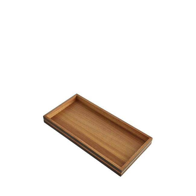 Plateau pour canapé bronx en bois Couleur marron <span itemprop=