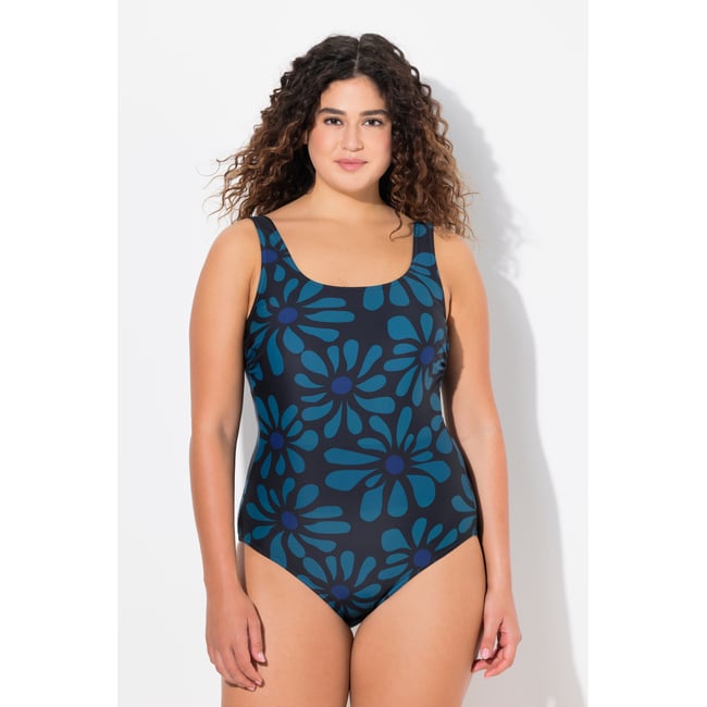 Maillot de bain à fleurs, décolleté rond - ULLA POPKEN