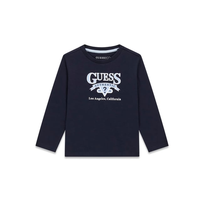 T-Shirt Avec Logo Brodé bleu foncé <span itemprop=