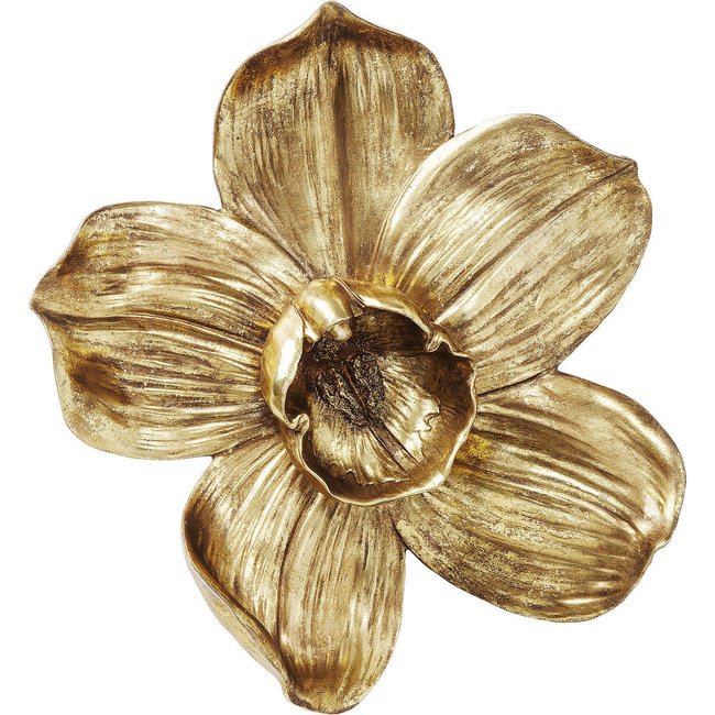 Déco murale orchidée Couleur or <span itemprop=