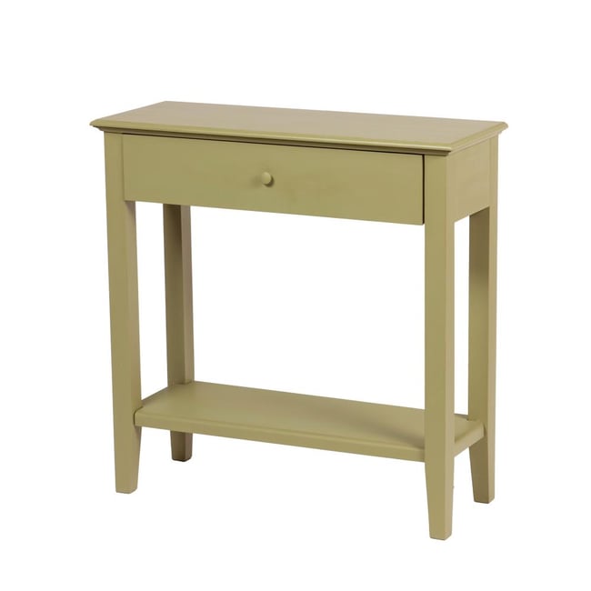 Console Canopée   1 tiroir 80 cm 1 niche en bois - CANOPÉE Couleur vert <span itemprop=