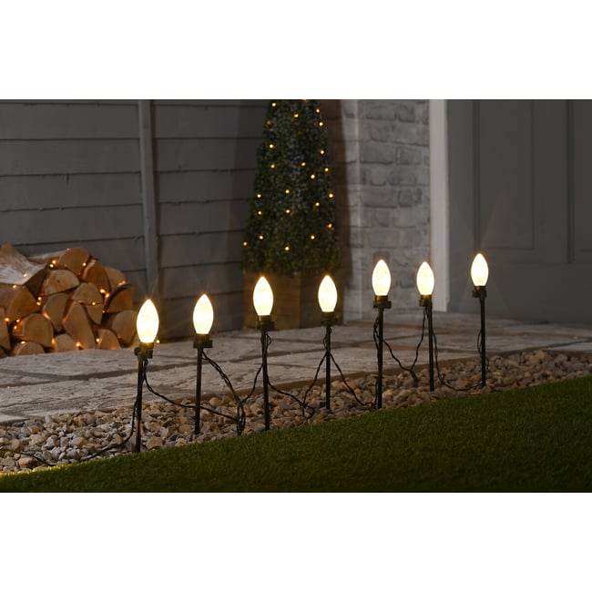 8m Colour-Changing Bubble Cone Garden Lights, multi-coloured, SO'HOME