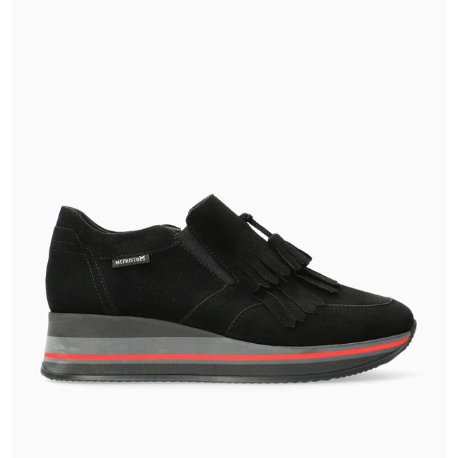 Baskets en cuir OMEGA noir <span itemprop=