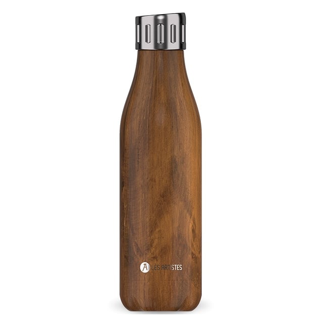 Bouteille isotherme Sport Wood 500 ml Couleur marron <span itemprop=