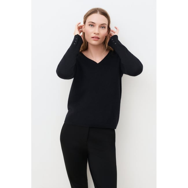 Pull droit col v cachemire MVICKIE - CAROLL