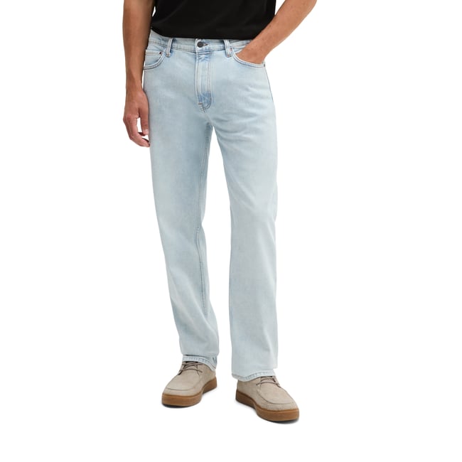 Jeans modèle Kalmo droit avec CIRCULOSE bleu <span itemprop=