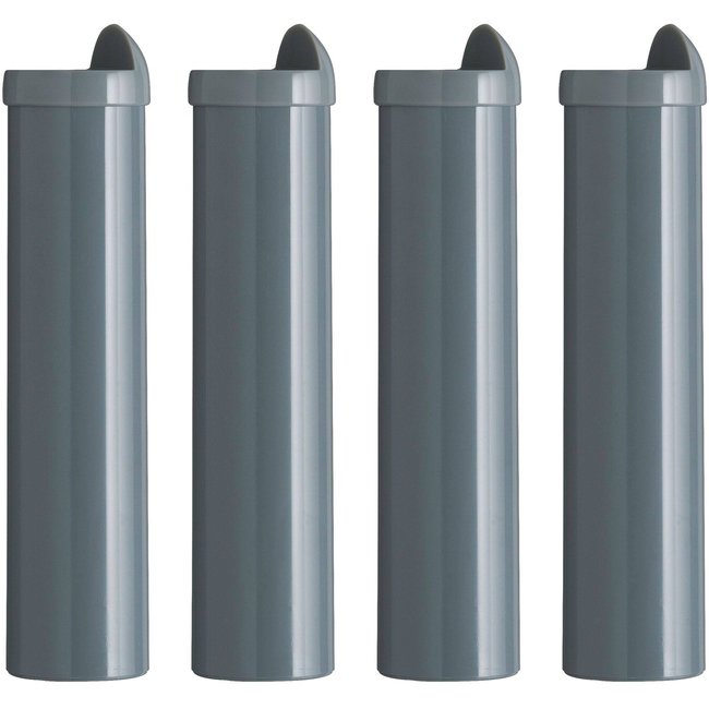 Lot de 4 pieds gris pour sommiers cadre métal Couleur gris moyen <span itemprop=
