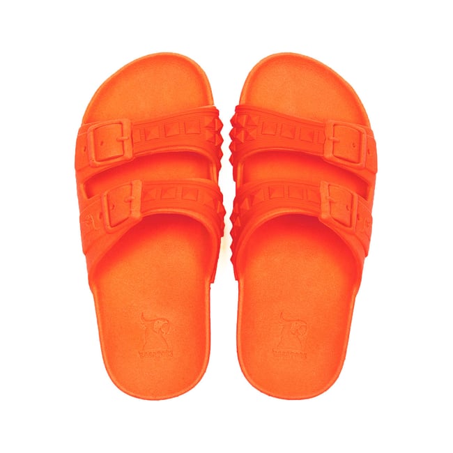 Sandales plates Enfant BELEM orange fluo <span itemprop=