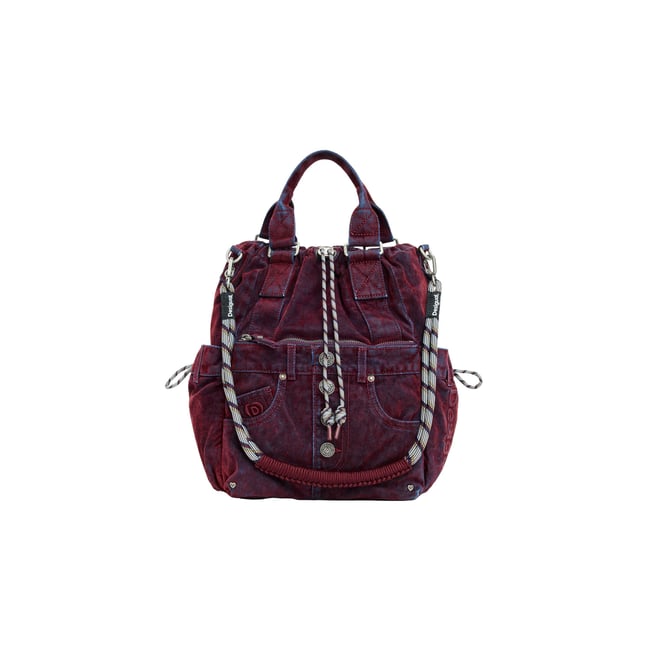 Sac à dos brodé moyen rouge <span itemprop=
