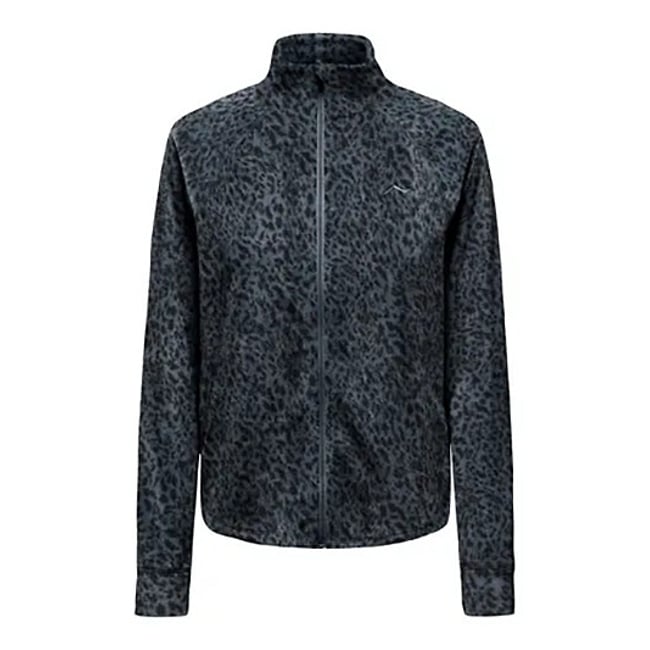 Polaire zippée imprimé léopard imprimé animalier <span itemprop=