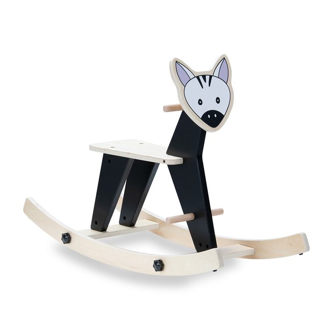 Rock N Swing Zebra Wooden Rocker, black, HAUCK