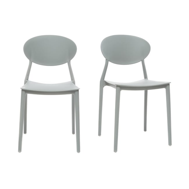 Chaises design empilables intérieur - extérieur (lot de 2) ANNA - MILIBOO