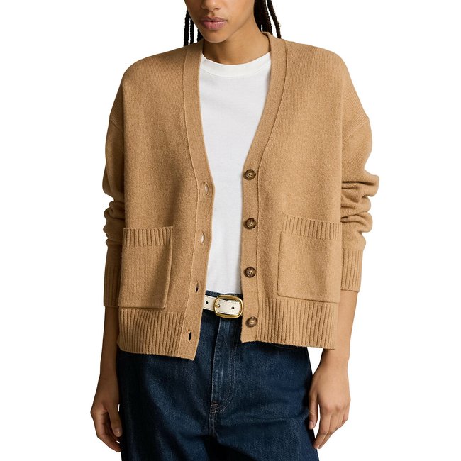 Polo cardigan sweater clearance