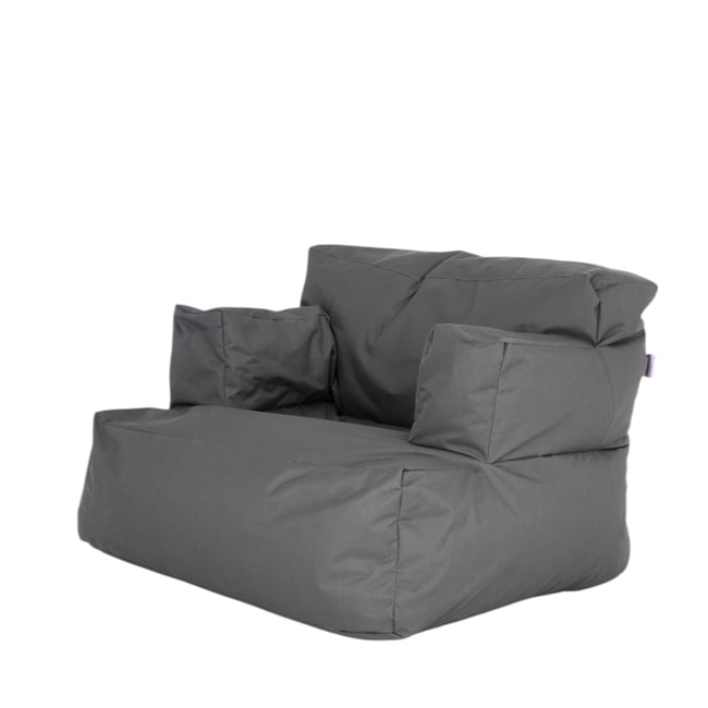 Fauteuil d'extérieur pouf en polyester ARTA gris <span itemprop=