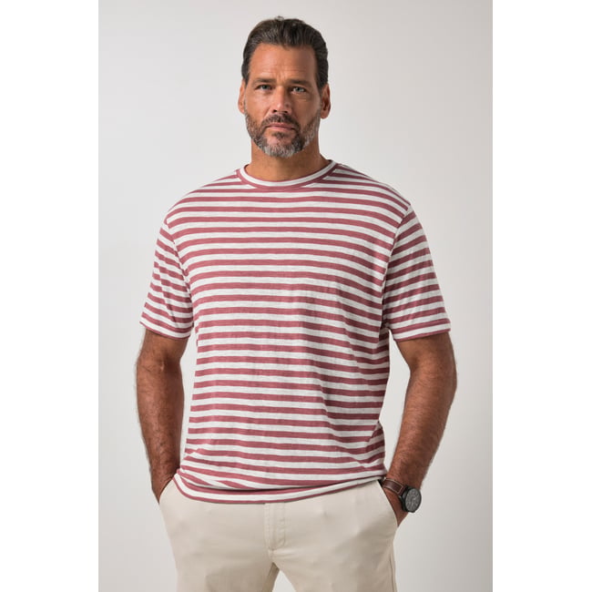 T-shirt texturé à rayures - jusqu'au 8 XL - JP1880