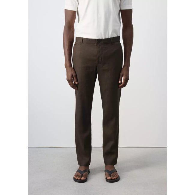 Pantalon 100 % lin slim fit - MANGO MAN
