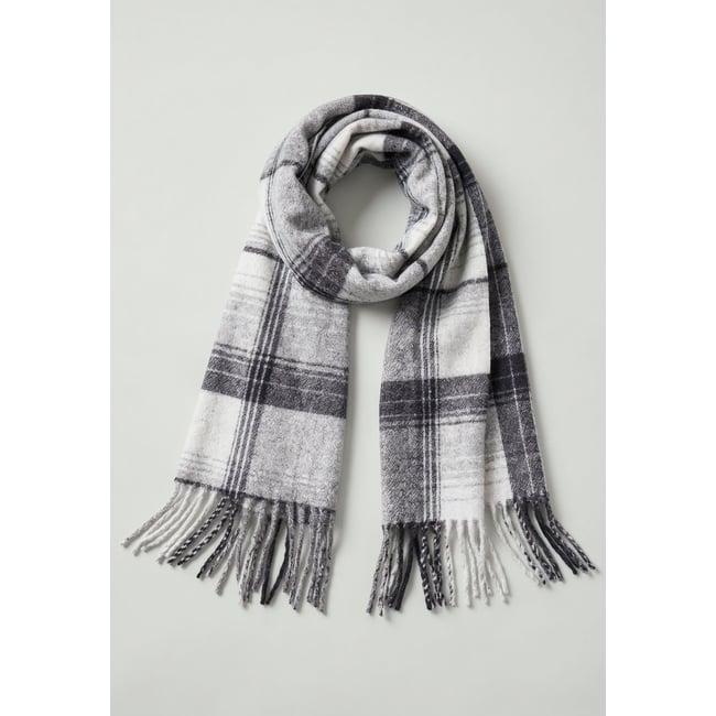 Écharpe homme à carreaux avec franges SANKO grey <span itemprop=