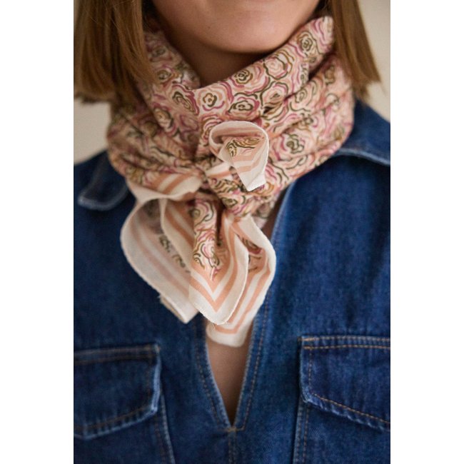 Foulard en coton, PORTOFINO rose <span itemprop=
