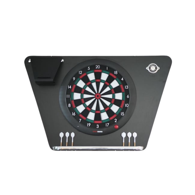 Support noir de fléchette + cible beige <span itemprop=
