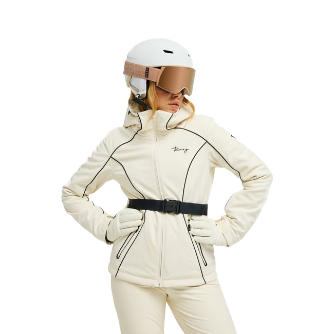 Veste technique softshell 15K PEAK ECLIPSE. blanc whisper white <span itemprop=