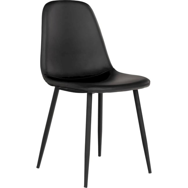 Chaise capitonnée collection IGER Couleur noir <span itemprop=