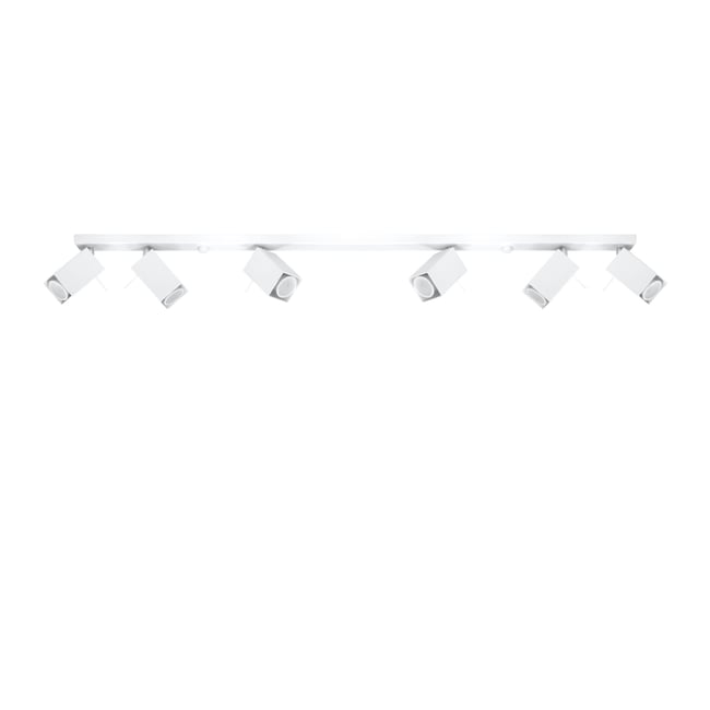 Plafonnier Acier Blanc GU10 6 Merida Couleur blanc <span itemprop=