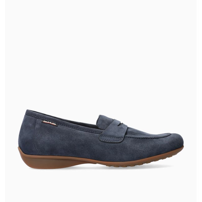 Mocassins en cuir FLAVYA bleu p5138 <span itemprop=