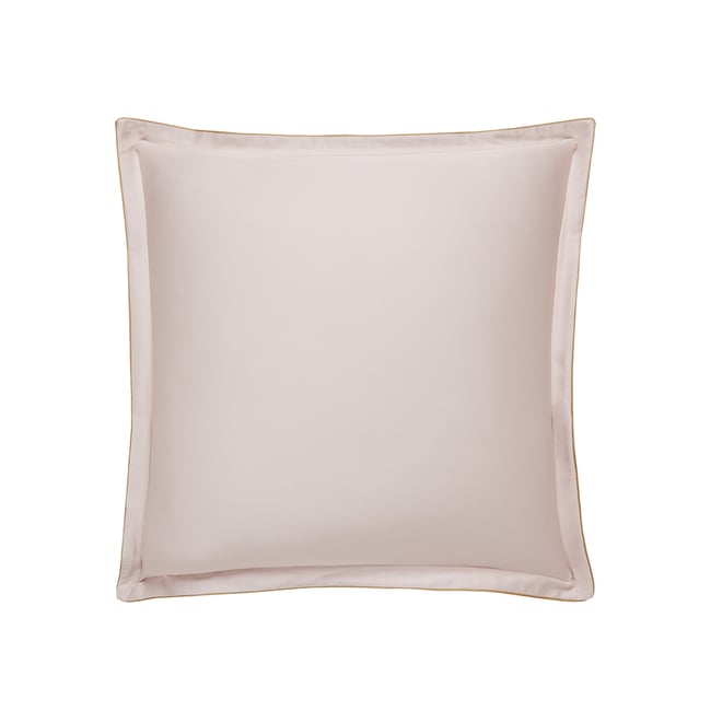 Taie d'oreiller unie en satin de coton bio, NOBEL rose clair <span itemprop=