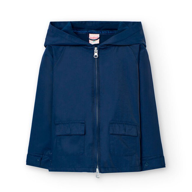 Parka avec capuche et poches avant bleu <span itemprop=