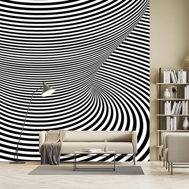 Papier peint optique 3d Couleur intissé <span itemprop=