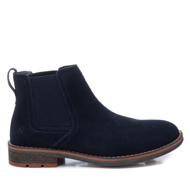 Bottine Chelsea Plaine Décontractée bleu marine <span itemprop=