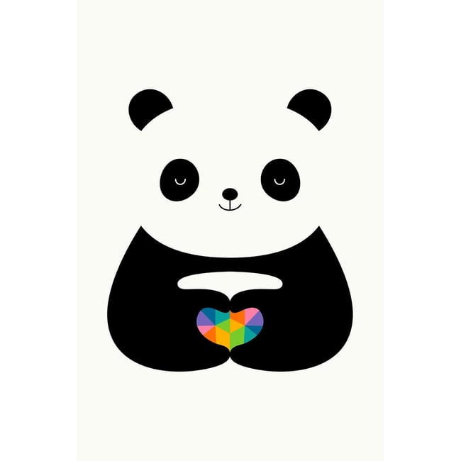 Tableau love panda Couleur toile imprimée <span itemprop=