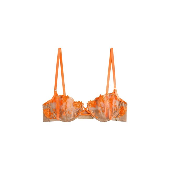 Soutien-gorge brodé premium orange <span itemprop=