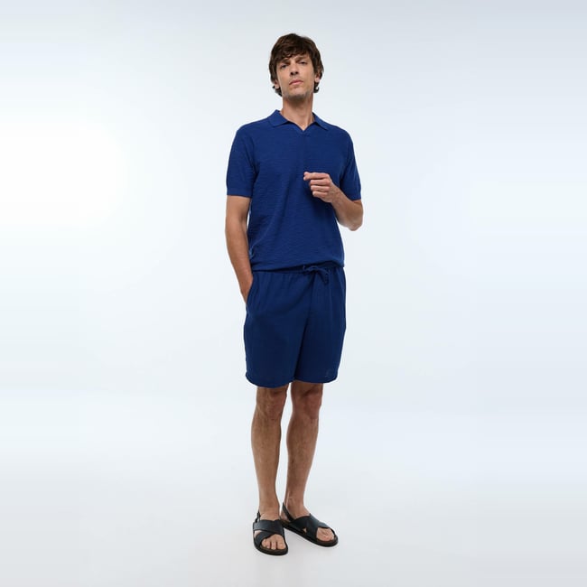 Short en gaze de coton BIO GOTS touareg <span itemprop=
