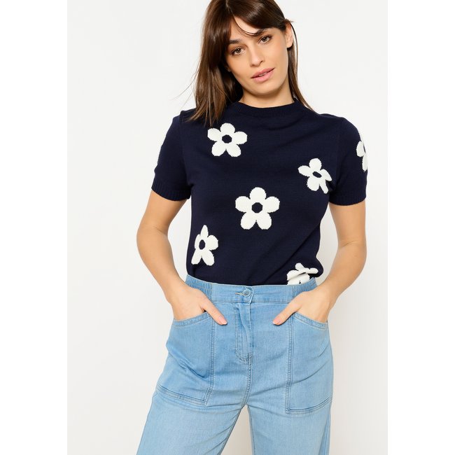 Pull en jacquard à fleurs - LOLALIZA