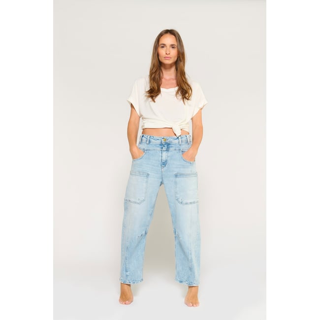 Jeans loose, large MADIENEO, longueur 34 blue <span itemprop=
