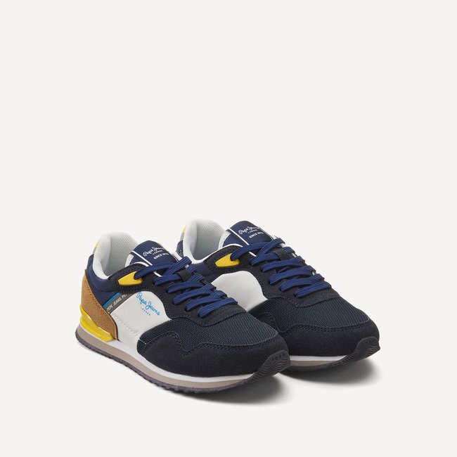 Baskets basses London Life bleu marine <span itemprop=